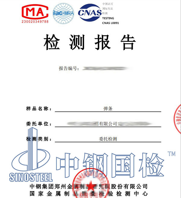 彈條檢測報(bào)告